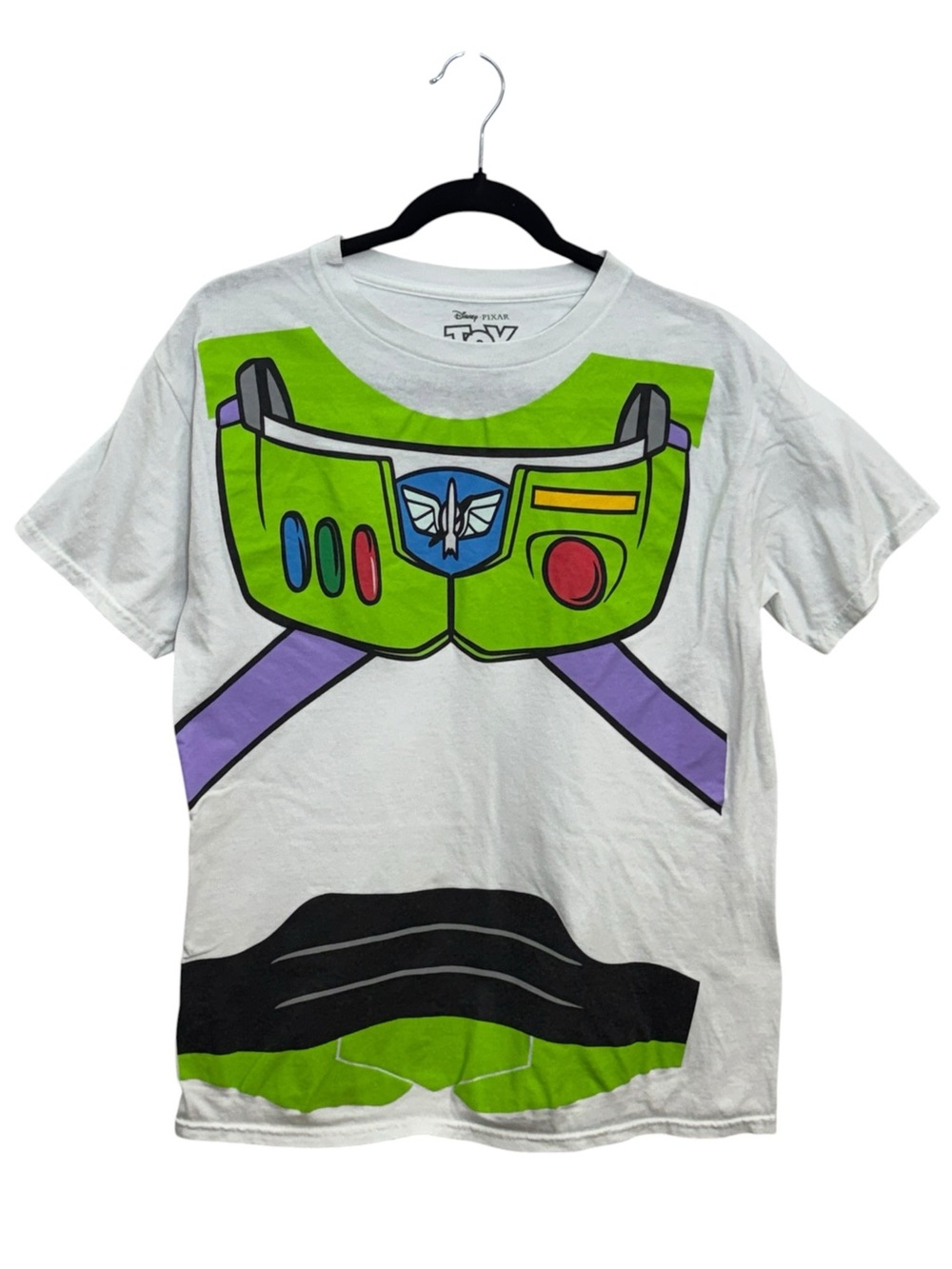 Disney Buzz Lightyear Graphic Tee - White, Green & Purple